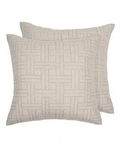 Комплект из 2 наволочек Melange Stitch, европейский стиль Levtex, натуральный