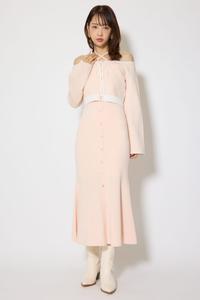 Вязаное платье-кардиган «Русалка» с лентами Rienda, цвет Pnk