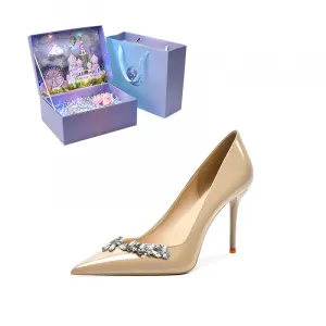 ROBINHOOD Стройные каблуки на шпильке для женщин - нюд, цвет Nude[Dream Castle Exclusive 3D Gift Box]