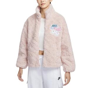 Спортивная куртка с бархатистым покрытием Women's Nike, серо-розовый