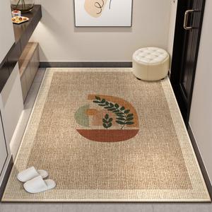 Dajiang Ковер 100х140 см для прихожей в стиле Instagram, грязеотталкивающий, с противоскользящим покрытием