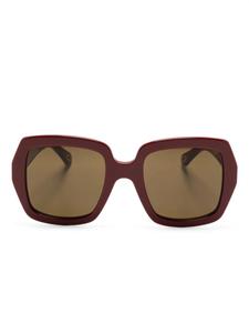 Chloé Eyewear солнцезащитные очки в квадратной оправе, красный