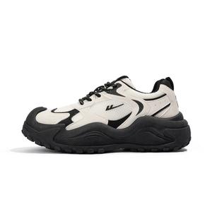 WARRIOR Износостойкие и легкие женские кэжуал кеды лоу-топ бежево-черные, цвет Beige Black