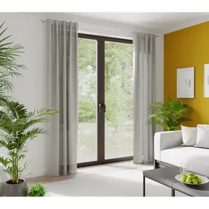 Штора Oskar, с закрытыми петлями, 1 шт., готовая к навешиванию Homing, серый