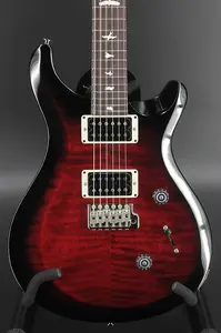 PRS S2 Custom 24 пользовательский цвет Fire Red с черной обработкой Burst №2992