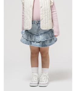 (K) Джинсовая юбка с оборками по низу (для малышей/младенцев)