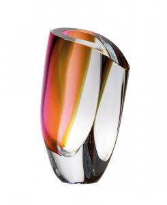 Ваза из хрустального стекла Mirage XL, 12 дюймов Kosta Boda, цвет grey/red