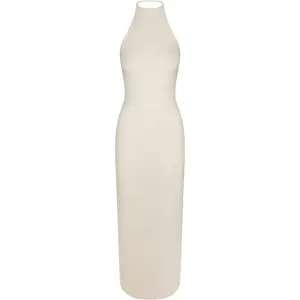 Skims SS25 CLOUD Коллекция Cloud платье-халат длинное платье без рукавов женское ECRU/натуральный цвет