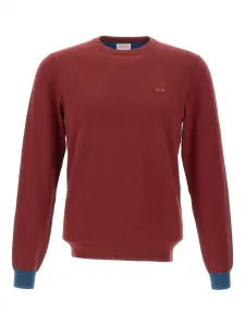 Свитер с нашивками на локтях Sun68, красный