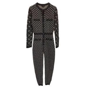 CHANEL Женский черный комбинезон