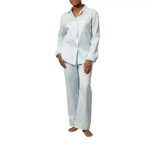 Комплект египетской хлопковой пижамы «Ноктюрн» Matouk, синий