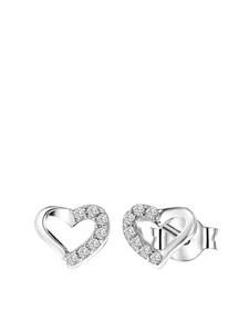 Lucardi Серьги в форме сердца из серебра 925 пробы