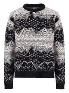 Свитер с узором фэр-айл Laneus, черный