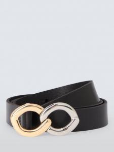 Смешанный металлический пояс с двойной цепью John Lewis, Black