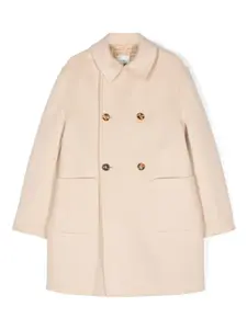 Бушлат с вышитым логотипом FENDI KIDS, нейтральный