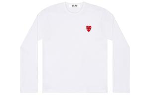 Comme Des Garçons Play Футболка с длинным рукавом и двойным сердцем CDG Play, белая
