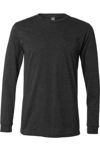 Футболка с длинным рукавом BELLA + CANVAS Heather CVC, темно-серый
