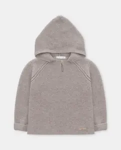 Детская толстовка с капюшоном цвета тауп Martín Aranda
