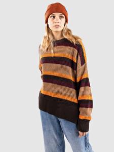 Вязаный свитер Passenger Reflection Stripey Jumper Strickpullover, toffee brown multi stripe