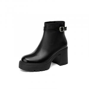 ELLE Женские полусапожки кофе/черный - черный, цвет Black