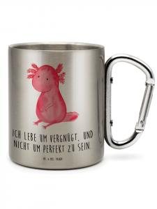 Милая термокружка Аксолотль с серебряной надписью Mr. & Mrs. Panda