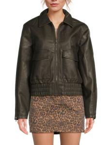 Куртка на молнии из искусственной кожи Geena Noisy May, цвет Morel