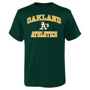 Зеленая футболка с логотипом Youth Fanatics Oakland Athletics Heart & Soul, цвет Oas Green