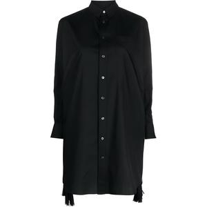 Мини-платье-рубашка с застежкой-молнией Sacai, черное