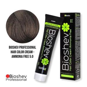 Крем-краска для волос без аммиака 100 мл - светло-коричневый 5.0 Bioshev Professional