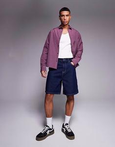 Джинсовые шорты ASOS DESIGN стандартной длины цвета индиго