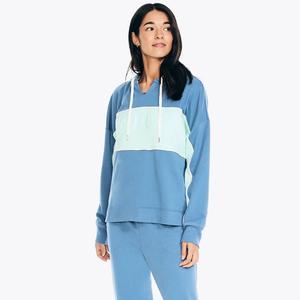 Женский пуловер с капюшоном и логотипом Nautica, цвет moonlight blue