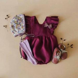 Органический льняной комбинезон для девочки Daisy Blackberry Annie & Charles