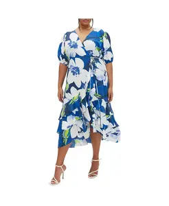 Платье Bea Floral plus size CITY CHIC, зеленый