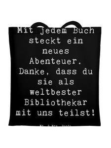 Сумка для переноски Mr & Mrs Panda Bibliothekar Abenteuer, черный