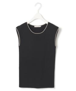 Вязаный трикотаж без рукавов из органического хлопка в рубчик, пригодный для стирки.