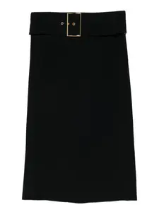 Мини юбка с пряжкой Rowen Rose, черный