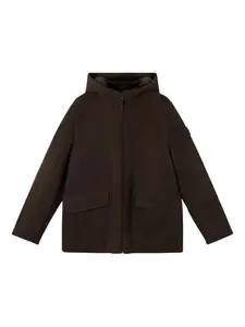 Куртка на молнии с капюшоном Stone Island, коричневый