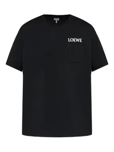 Футболка с логотипом на нагрудном кармане Loewe, черный