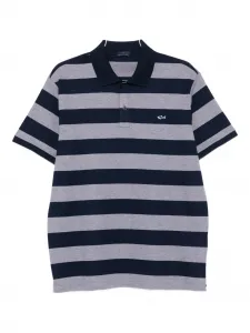 Полосатая рубашка-поло Paul & Shark, синий