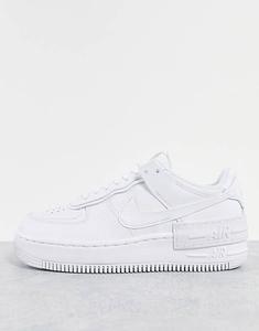 Тройные белые кроссовки Nike Air Force 1 Shadow
