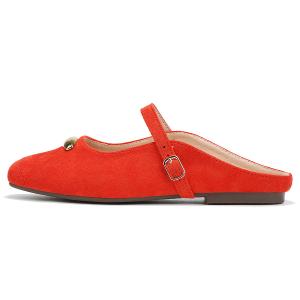 OMS Женские закрытые тапочки красные, цвет Red