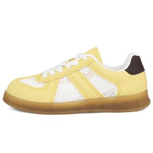 Легкие, дышащие и нескользящие низкие туфли для скейтбординга для женщин N6N8, Yellow