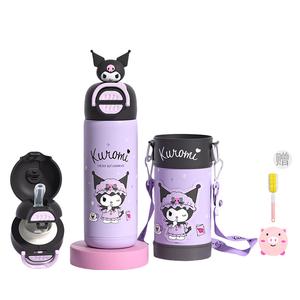 Термостаканы Kuromi/Cinnamoroll 480ML Sanrio, Kulomi Plush Dual-Use (Cup Brush+Coaster)