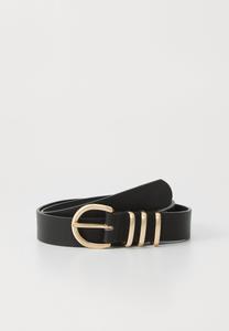 Ремень Vero Moda VMSVEA COATED BELT NOOS, Black Detail/Brushed Gold-Coloured/Black