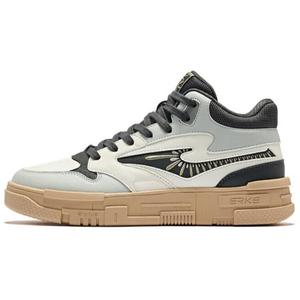 Мужские кроссовки для скейтборда Be Brave с высоким верхом, микрокристаллические, белый/угольно-пепельные Erke