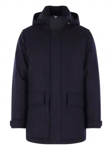 Однобортное пальто Zegna, синий