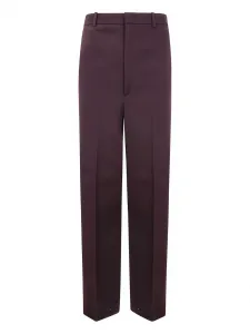 Шерстяные брюки с задними карманами Jil Sander, фиолетовый