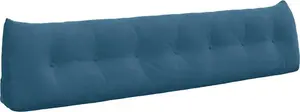 Подушка для спины синяя 200 x 24 x 50 см бархат vidaXL