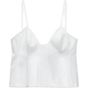 Женская майка серии ZW белого цвета Zara