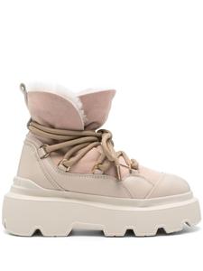 Ботинки женские Inuikii зимние со шнуровкой, экрю
